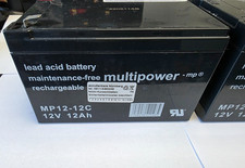12 V 12 Ah Bleiakku multipower MP12-12C sehr guter Zustand MIT LADEGERÄT