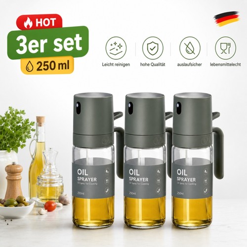 ölspender glas 250ml grau - glas,