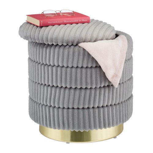 Samthocker polsterhocker rund - samthocker,