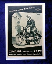 Zündapp 200 S Sport Werbung 1955