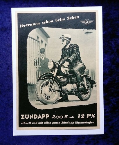 Zündapp 200 sport werbung - sport,