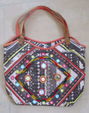 Tasche Hippie Folklore Ethno Ibiza Boho Perlen Stickerei Spiegelchen NEU 