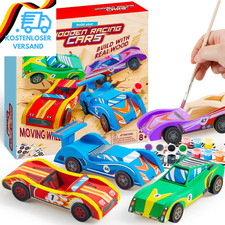 Klever Kits 4 Stück Holz Auto