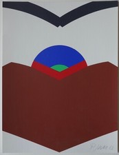Georg Karl Pfahler, Original Serigraphie 70er, signiert, Hard Edge