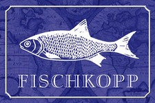 Blechschild 18x12 Fischkopp