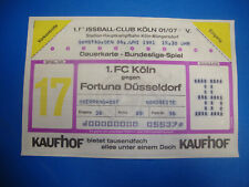 80/81 Ticket 1. FC Köln - Fortuna Düsseldorf Eintrittskarte Sammler Bundesliga
