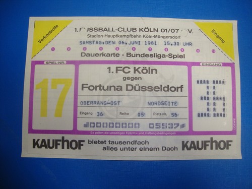 Ticket fc köln - ticket, 1.