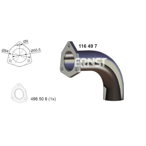 Abgasrohr ernst 116497 - 1x,