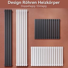 Design Heizkörper Paneelheizkörper Röhrenheizkörper Ein/Doppel Weiß/Anthrazit 