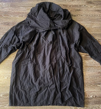 Barbara Speer Mantel schwarz gecrashter Stoff Gr. EG