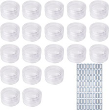 20 Stücke Kosmetik Probe,5 g Rund Kosmetik Dosen Kunststoff Dosen Mini Dosen mit