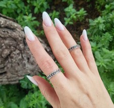 Gemusterter Ring Verstellbarer Silber Ring Midi Rings Stacking Rings Zehenringe
