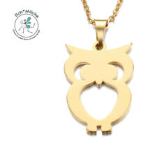 Edelstahl-Halskette Eule Uhu