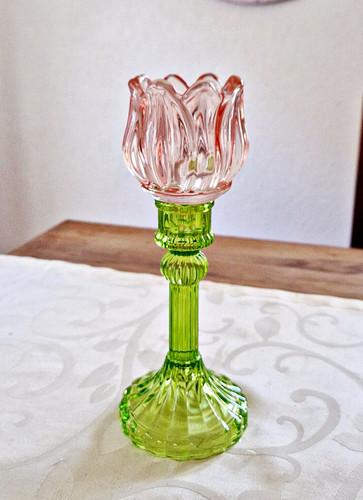 Teelichthalter tulpe glas - ❀,
