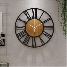 Wanduhr, schwarz, 34cm, leise