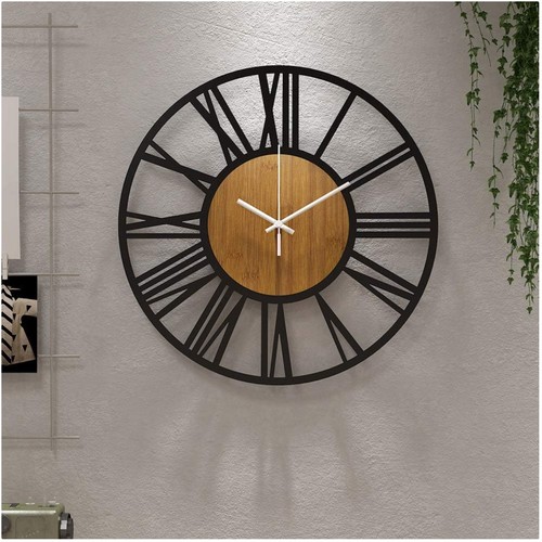 Wanduhr schwarz 34cm leise - wanduhr,, schwarz,