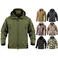 Softshelljacke Herren Winddicht Windbreaker Funktionsjacke Kapuze Outdoor Mantel