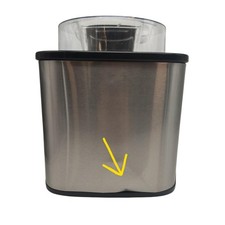 Eismaschine aus Edelstahl mit herausnehmbarem Eisbehälter