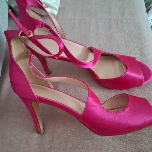 Pink high heels sandalette - pink,