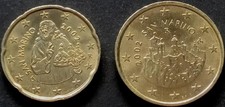 San Marino 20 und 50 Cent Kursmünzen 2002 - bankfrisch - aus KMS - stempelglanz