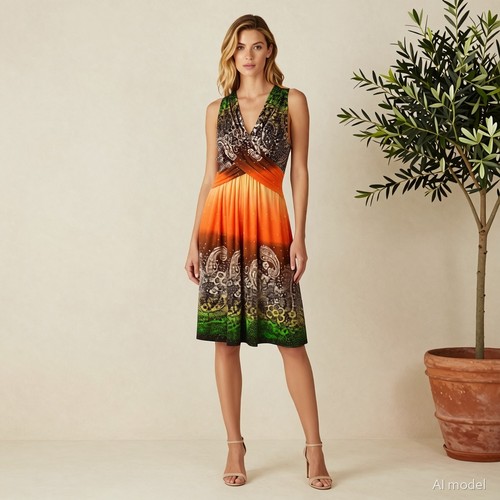 Boho hippie knielang kleid - boho,