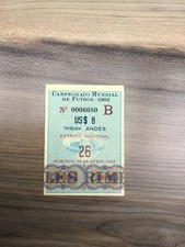 Ticket Eintrittskarte WM World Cup 1962 Deutschland - Jugoslawien Viertelfinale
