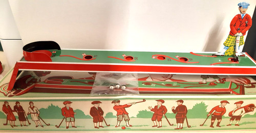 Blechspielzeug golfer mit bahn - blechspielzeug,