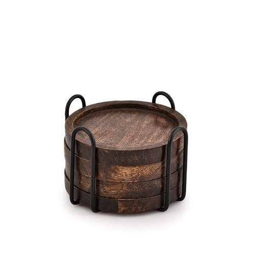 Mangoholz untersetzer set - mangoholz,