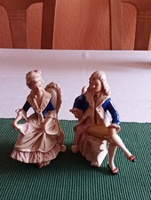 elegantes Paar im Rokokostil  16 cm h, Rauenstein 1900-1920,Top Zustand 1. Wahl,