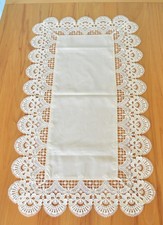 Tischläufer Tischdecke rechteckig 86x47cm maschinelle Spitze Erzgebirge