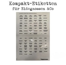 Tupperware Kompakt Etiketten