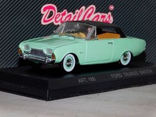 FORD TAUNUS BADEWANNE 1960 SOFT TOP DETAIL CARS ART 186 1/43