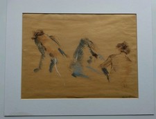 Pastell Zeichnung Akt 1860 Studie Signiert Unbekannter Künstler 