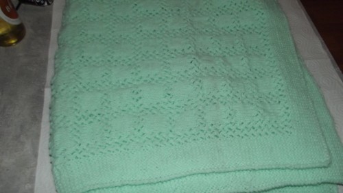 Babydecke handgestrickt - babydecke,