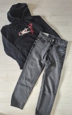 H & M + FSBN~Jeans Pants Hose + ANIME Hoodie Kapuzenpullover~Gr. S 176 29/32