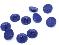10 Stück FDJ Knöpfe DDR Freie Deutsche Jugend 1,5 cm Durchmesser Kunststoff blau