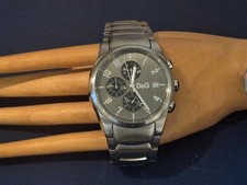 D&G Dolce & Gabbana Herren Uhr Quarzuhr Schwarz Edelstahl 