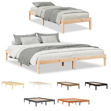 Bettgestell mit Lattenrost Massivholzbett Kiefer Holz Bett Einzelbett Doppelbett
