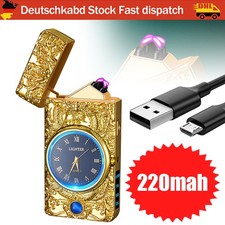 Elektrisches Feuerzeuge Winddicht Plasma Feuerzeug mit Taschenlampe Und Uhr