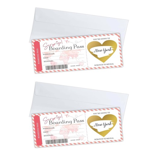 Personalisierbares flugticket - personalisierbares,