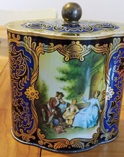 Alte Blechdose mit Knauf Kaffee Tee Barockszene Vintage Darboven?