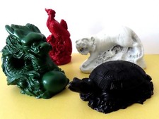 4 Stück Feng Shui Glücksbringer Drache Fenix Tiger Schildkröte Echte Feng Shui 