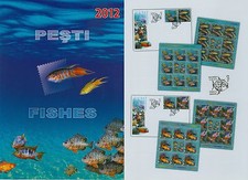 Rumänien 2012 Fische,Zierfische,Paradiesfisch,Barsch Mi.6625-28,Block 532