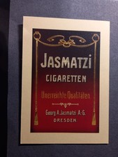 Erste Deutsche Postreclame Postkarte NR. 20 Jasmatzi Cigaretten Dresden / Repro