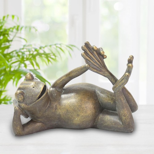 Yoga-Frosch-Statue