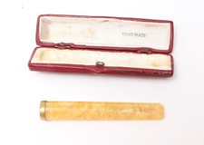 Zigarettenspitze Mundstück mit Metallring im Etui. Vintage! Nr.1716