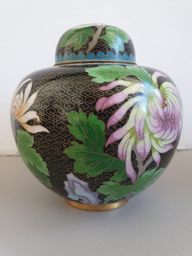 Deckelvase cloisonné china - cloisonné,