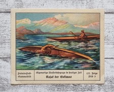 Kajak Eskimos Wasserfahrzeuge Seehundfell Palmin Sammelbild 177 Werbung Reklame