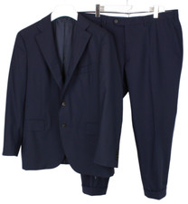 SUITSUPPLY La Spalla / Brescia Turn-Up SF Anzug Herren UK 48S / UK 42 Wolle Blau