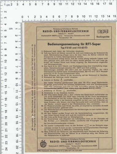 Ddr bedienungsanweisung für - ddr,